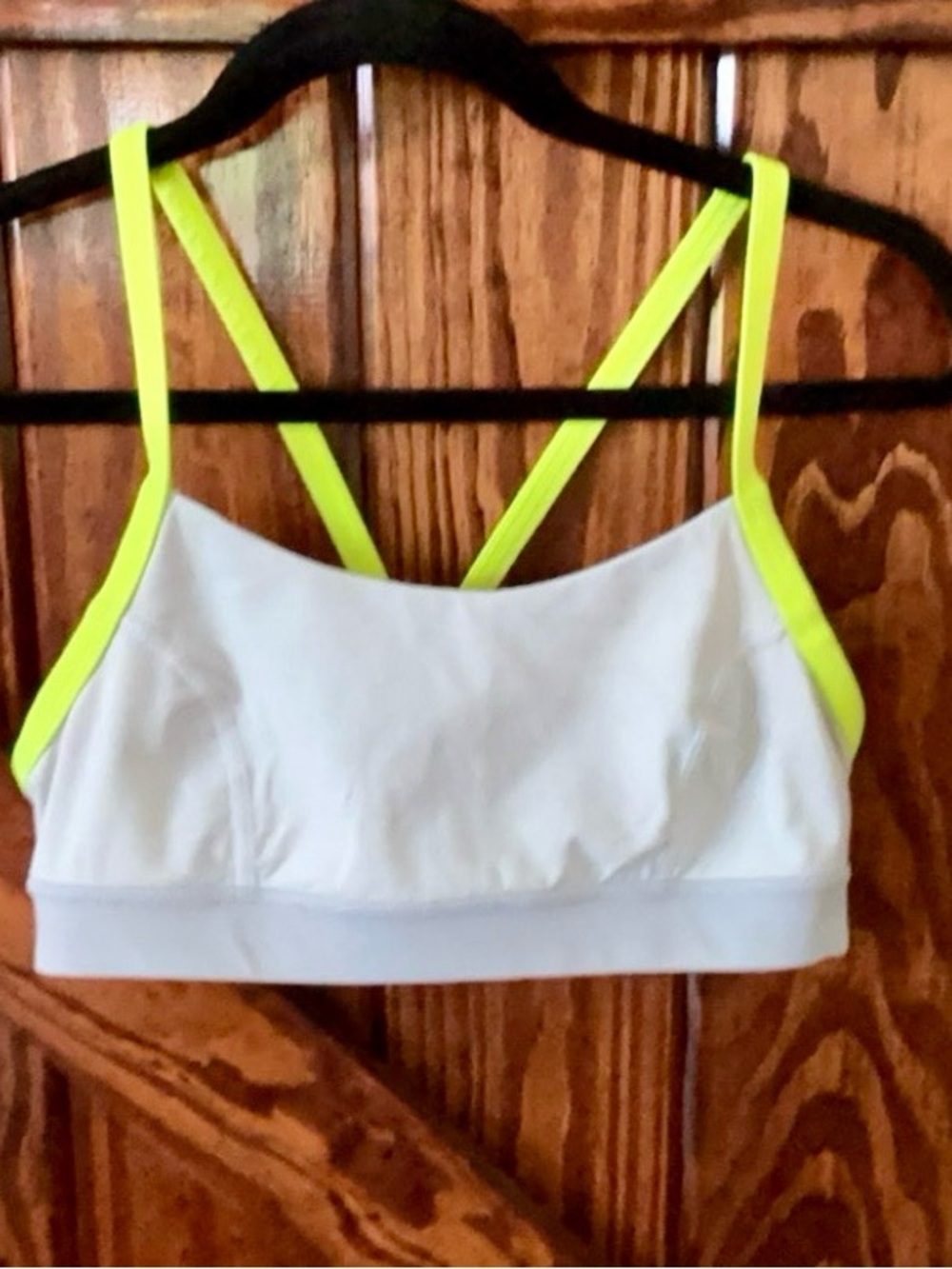 Lululemon Sports Bra with Neon Yellow Straps